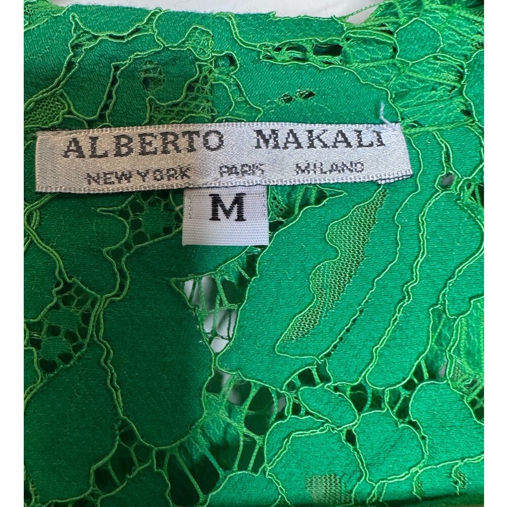 Vintage Alberto Makali Mermaid Green Lace Single Breasted Blazer Size: Medium - Picture 3 of 4